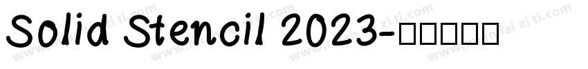 Solid Stencil 2023字体转换